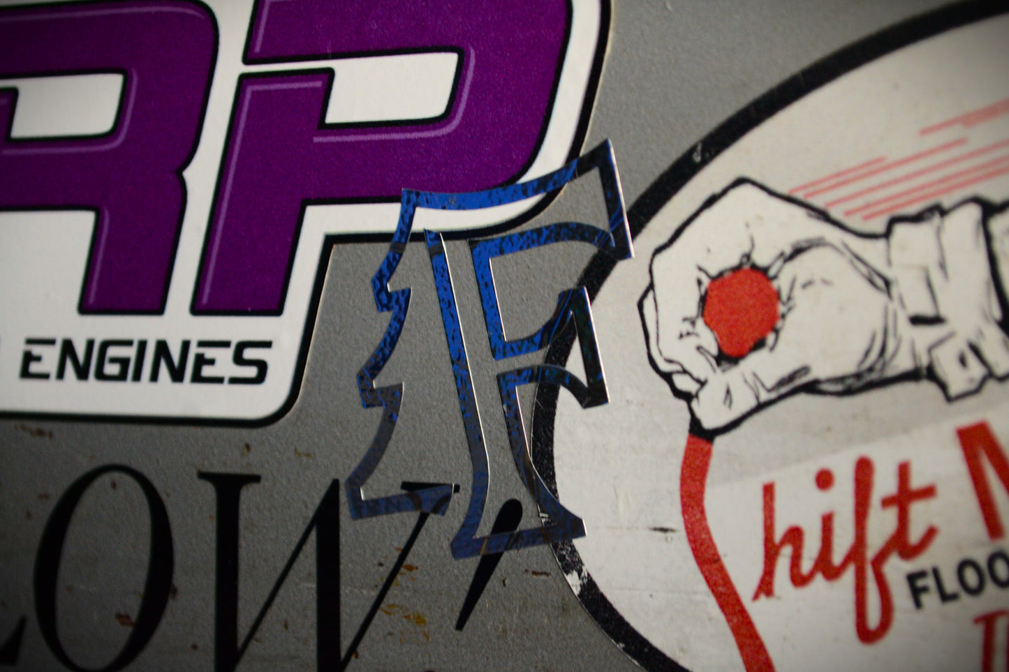 Forrest silver chrome logo stickers boarderless